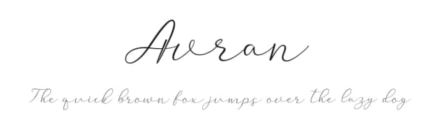 Avran by Rezastudio — Script Handwritten Font