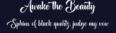 Awake the Beauty by Cat.B — Script Handwritten Font — thumbnail 2