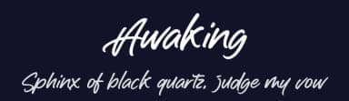 Awaking by Vunira Design — Script Handwritten Font — thumbnail 2