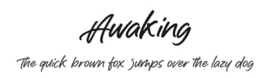 Awaking by Vunira Design — Script Handwritten Font — thumbnail 1