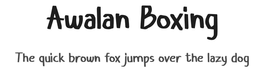 Awalan Boxing by Studio Hello Good — Script Handwritten Font