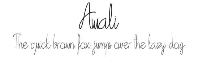 Awali by Just Lett — Script Handwritten Font