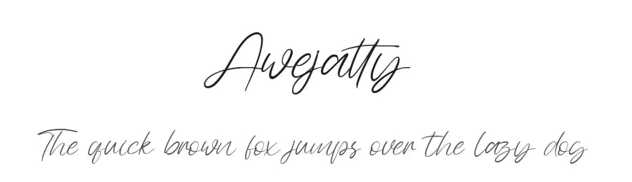 Awejatty by StringLabs Creative Studio — Script Handwritten Font
