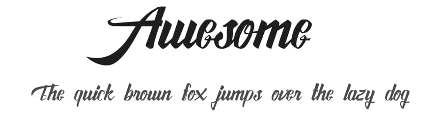 Awesome by FHFont — Script Handwritten Font