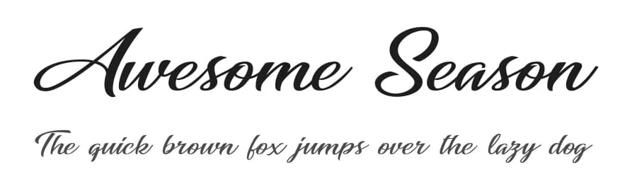 Awesome Season by Billy Argel Fonts ® — Script Handwritten Font