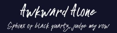 Awkward Alone by Azetype Studio — Script Handwritten Font — thumbnail 2