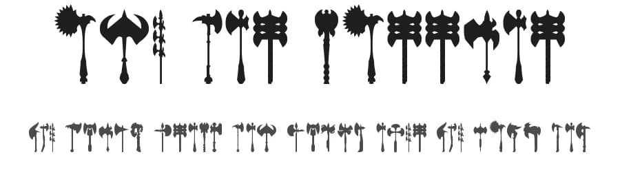 Axe for warrior by weknow — Dingbats Font