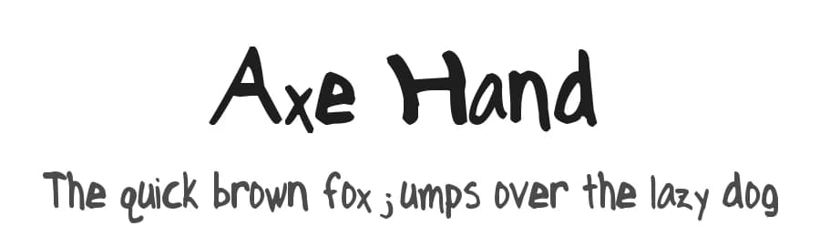 Axe Hand by Adam Skelton — Script Handwritten Font