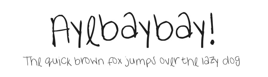 Ayebaybay! by FontPanda — Script Handwritten Font