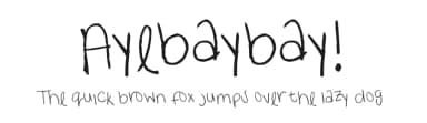 Ayebaybay! by FontPanda — Script Handwritten Font — thumbnail 1