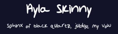 Ayla Skinny by aylaamanda — Script Handwritten Font — thumbnail 2