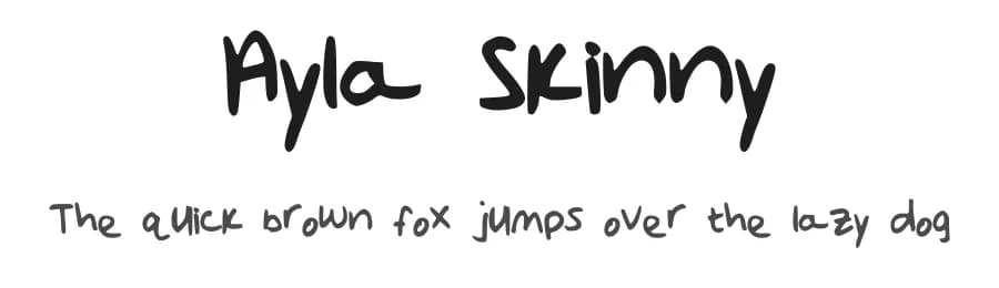 Ayla Skinny by aylaamanda — Script Handwritten Font
