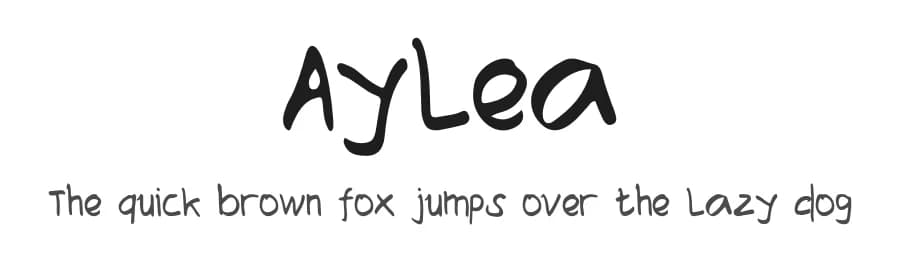 Aylea by Tychitype — Script Handwritten Font