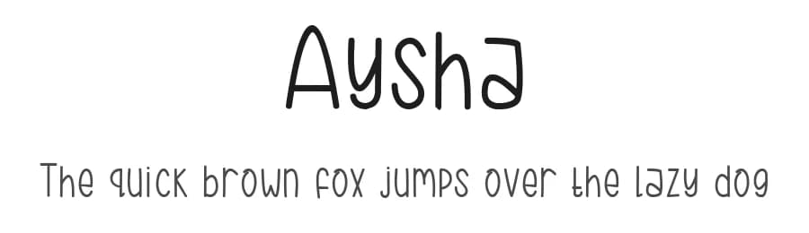 Aysha by Aisyah — Script Handwritten Font