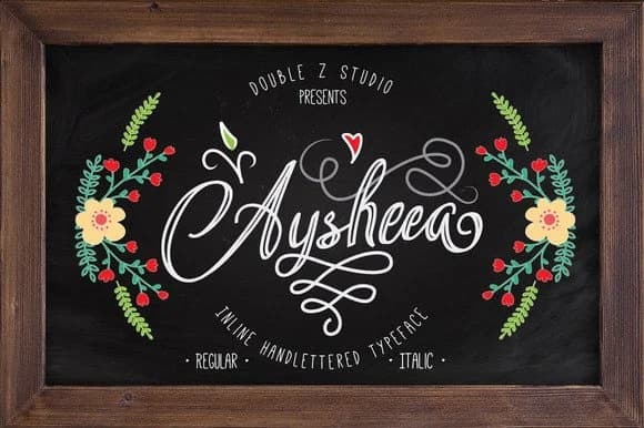 Aysheea Font by Double Z Studio — Script Handwritten Font
