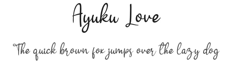 Ayuku Love by Belina Studio — Script Handwritten Font