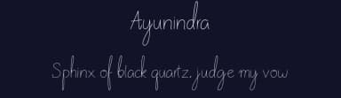 Ayunindra by I Putu Gede Krisna — Script Handwritten Font — thumbnail 2