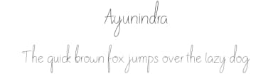 Ayunindra by I Putu Gede Krisna — Script Handwritten Font — thumbnail 1
