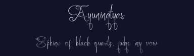 Ayuningtyas by Rudi Winarko — Script Handwritten Font — thumbnail 2