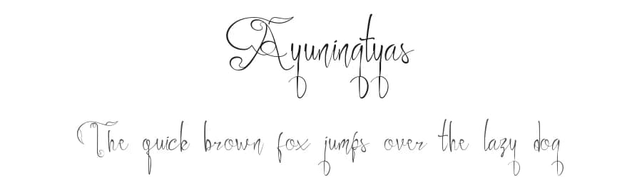 Ayuningtyas by Rudi Winarko — Script Handwritten Font