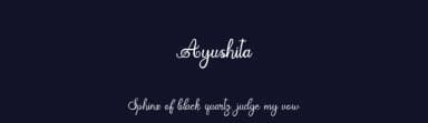 Ayushita by Sugiharto Art Studio — Script Handwritten Font — thumbnail 2