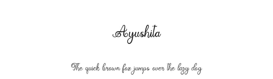 Ayushita by Sugiharto Art Studio — Script Handwritten Font