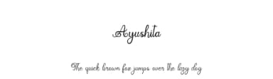Ayushita by Sugiharto Art Studio — Script Handwritten Font — thumbnail 1