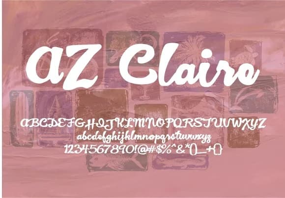 AZ Claire Font by Artistofdesign — Script Handwritten Font
