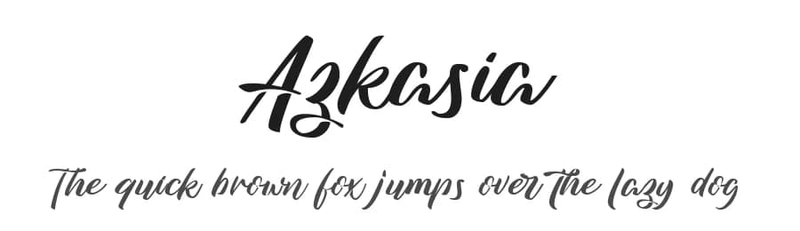 Azkasia by semuthitam — Script Handwritten Font
