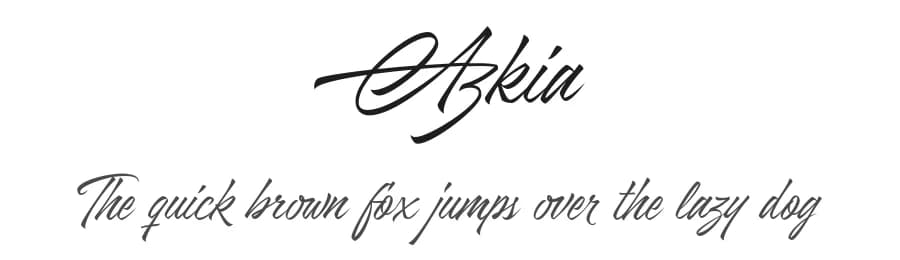Azkia by Hendra Pratama — Script Handwritten Font