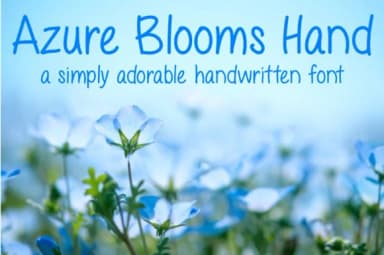 Azure Blooms Hand Font by BellaBoo — Script Handwritten Font — thumbnail 1
