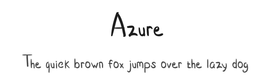 Azure by Dhw Type — Script Handwritten Font