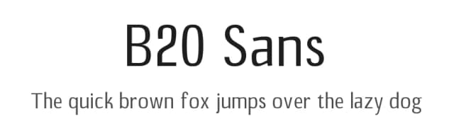 B20 Sans by Dmitry Barsukov — Sans Serif Font