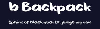 b Backpack by wepfont.com — Script Handwritten Font — thumbnail 2