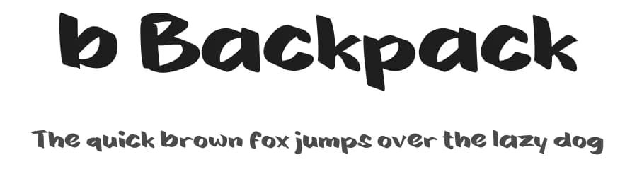 b Backpack by wepfont.com — Script Handwritten Font