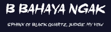 b Bahaya Ngak by wepfont.com — Script Handwritten Font — thumbnail 2