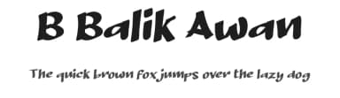 B Balik Awan by wepfont.com — Script Handwritten Font — thumbnail 1