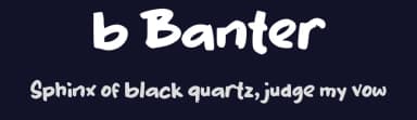 b Banter by wepfont.com — Script Handwritten Font — thumbnail 2