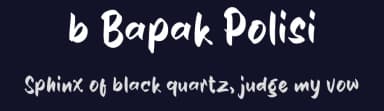 b Bapak Polisi by wepfont.com — Script Handwritten Font — thumbnail 2