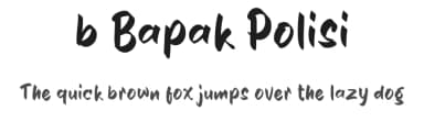 b Bapak Polisi by wepfont.com — Script Handwritten Font — thumbnail 1