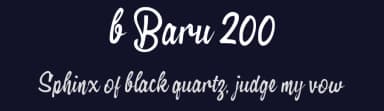 b Baru 200 by wepfont.com — Script Handwritten Font — thumbnail 2