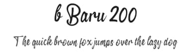 b Baru 200 by wepfont.com — Script Handwritten Font — thumbnail 1