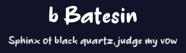 b Batesin by wepfont.com — Script Handwritten Font — thumbnail 2