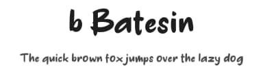 b Batesin by wepfont.com — Script Handwritten Font — thumbnail 1