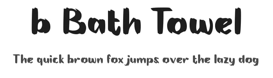 b Bath Towel by wepfont.com — Script Handwritten Font