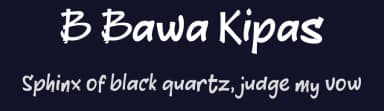 B Bawa Kipas by wepfont.com — Script Handwritten Font — thumbnail 2