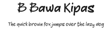 B Bawa Kipas by wepfont.com — Script Handwritten Font — thumbnail 1