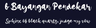 b Bayangan Pendekar by wepfont.com — Script Handwritten Font — thumbnail 2