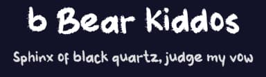 b Bear Kiddos by wepfont.com — Script Handwritten Font — thumbnail 2