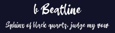 b Beatline by wepfont.com — Script Handwritten Font — thumbnail 2